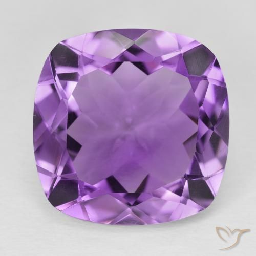 18.61ct Natural Deep Purplish Violet Amethyst, Cushion, VVS-VS