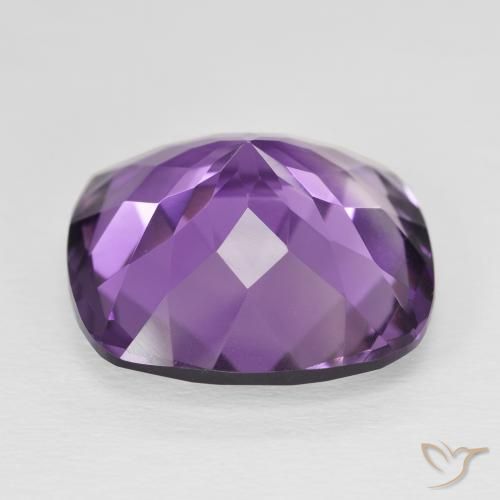 Amethyst Gemstone in 18 x 18 mm (calibrated) Size for Sale, Amethyst Stone in Deep Purplish Violet Color
