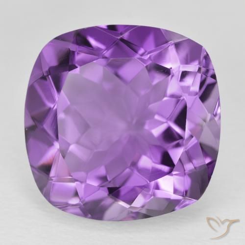 20.98ct Natural Deep Purplish Violet Amethyst, Cushion, VVS