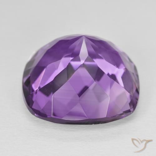 Amethyst Gemstone in 18 x 18 mm (calibrated) Size for Sale, Amethyst Stone in Deep Purplish Violet Color