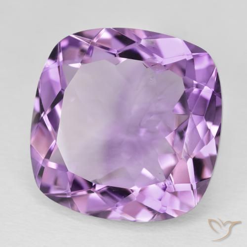 20.53 ct Violet Amethyst Stone, Natural Amethyst in Cushion-Cut Shape for Sale