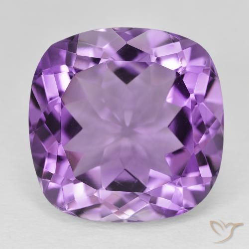 21.46 ct Cushion Cut Amethyst, 18 x 18 mm From Brazil, Photo A
