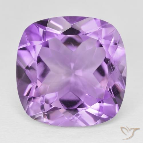 19.53 ct Cushion Cut Amethyst, 18 x 18 mm From Brazil, Photo A