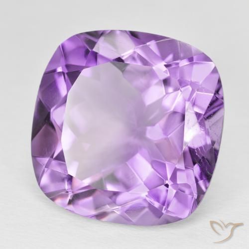 19.53 ct Violet Amethyst Stone, Natural Amethyst in Cushion-Cut Shape for Sale