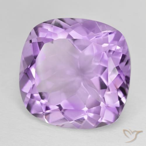 18.76 ct Violet Amethyst Stone, Natural Amethyst in Cushion-Cut Shape for Sale
