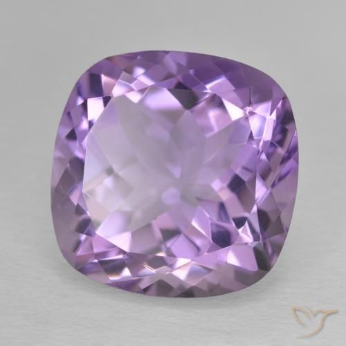 12.50 ct Violet Amethyst Stone, Natural Amethyst in Cushion-Cut Shape for Sale