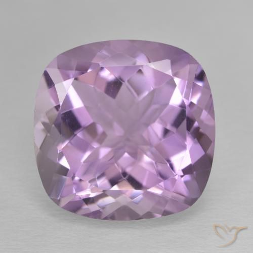 13.09ct Natural Medium Pink Violet Amethyst, Cushion, VVS