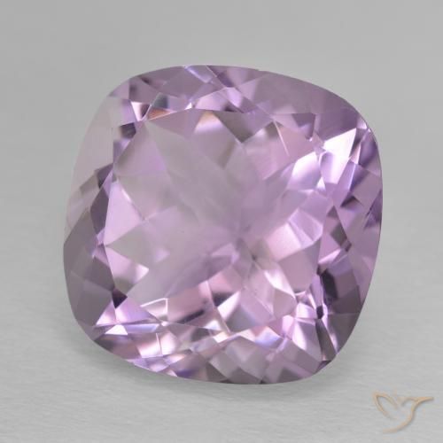 13.09 ct Violet Amethyst Stone, Natural Amethyst in Cushion-Cut Shape for Sale