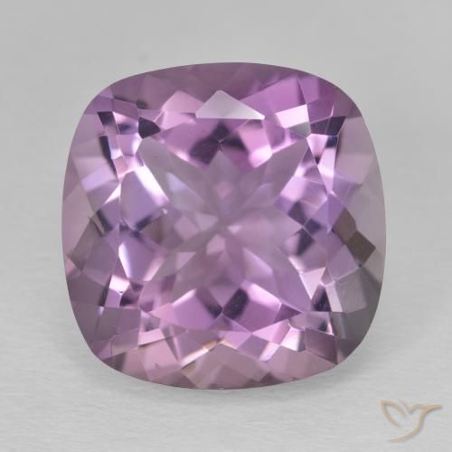 12.41ct Natural Pinkish Violet Amethyst, Cushion, VVS