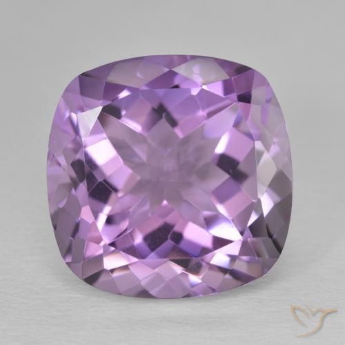 13.03ct Natural Medium Violet Amethyst, Cushion, VVS