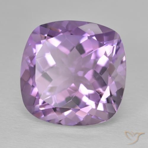13.03 ct Violet Amethyst Stone, Natural Amethyst in Cushion-Cut Shape for Sale