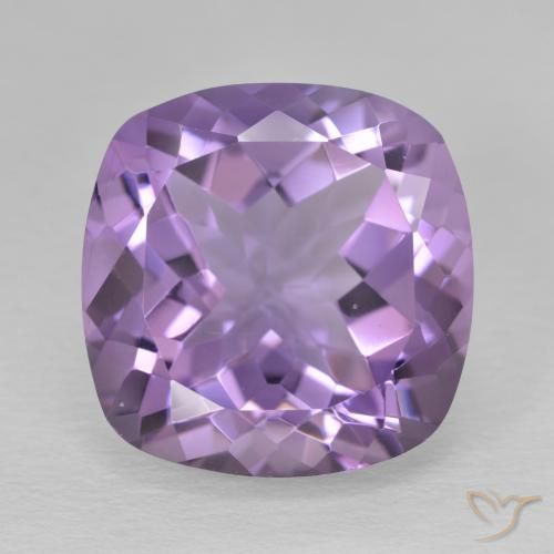 12.47 ct Cushion Cut Amethyst, 15 x 14.9 mm From Brazil, Photo A
