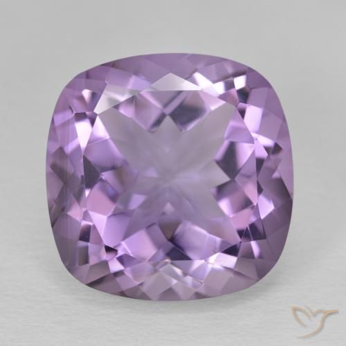 12.37 ct Cushion Cut Amethyst, 15.1 x 15 mm From Brazil, Photo A