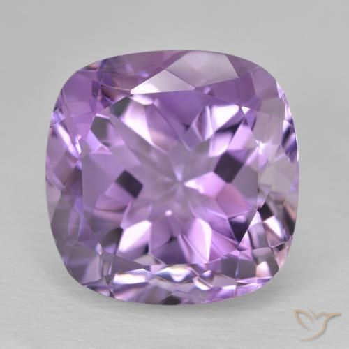 13.91 ct Cushion Cut Amethyst, 15 x 15 mm From Brazil, Photo A