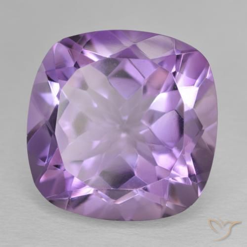 15.12 ct Violet Amethyst Stone, Natural Amethyst in Cushion-Cut Shape for Sale