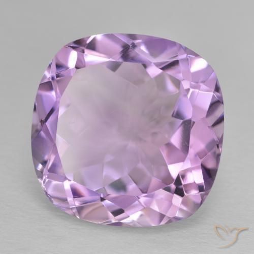 13.67 ct Violet Amethyst Stone, Natural Amethyst in Cushion-Cut Shape for Sale