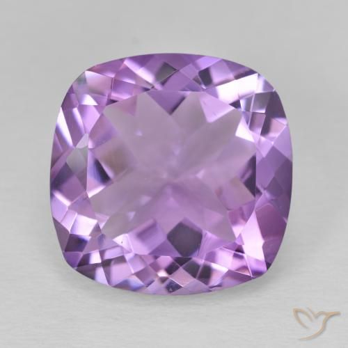 10.3 ct Cushion Cut Amethyst, 14.8 x 14.8 mm From Brazil, Photo A