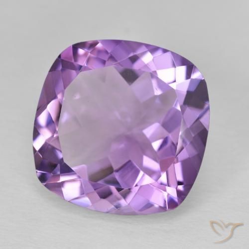 10.30 ct Violet Amethyst Stone, Natural Amethyst in Cushion-Cut Shape for Sale