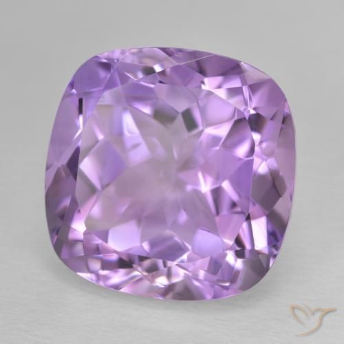 13.53 ct Violet Amethyst Stone, Natural Amethyst in Cushion-Cut Shape for Sale