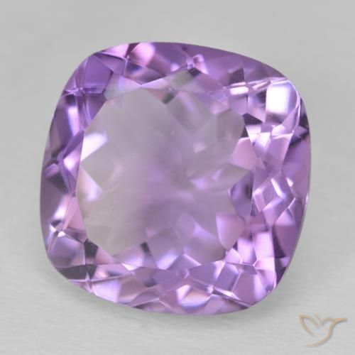 13.06 ct Violet Amethyst Stone, Natural Amethyst in Cushion-Cut Shape for Sale