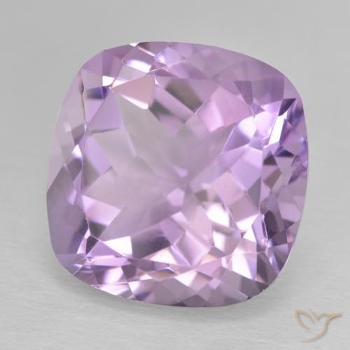 12.93 ct Violet Amethyst Stone, Natural Amethyst in Cushion-Cut Shape for Sale