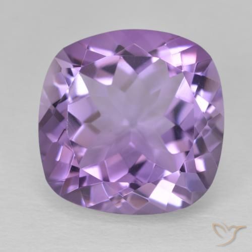 11.56 ct Cushion Cut Amethyst, 14.9 x 14.9 mm From Brazil, Photo A