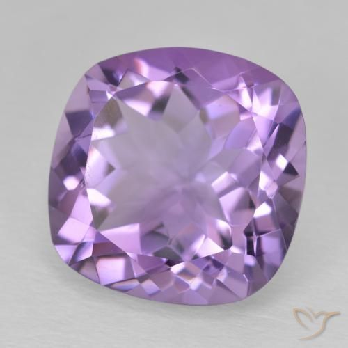 11.56 ct Violet Amethyst Stone, Natural Amethyst in Cushion-Cut Shape for Sale