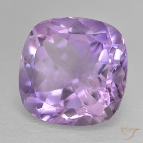 13.39 ct Violet Amethyst Stone, Natural Amethyst in Cushion-Cut Shape for Sale