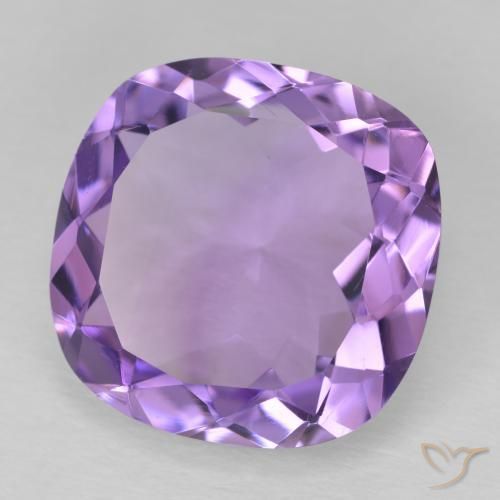 12.20 ct Violet Amethyst Stone, Natural Amethyst in Cushion-Cut Shape for Sale
