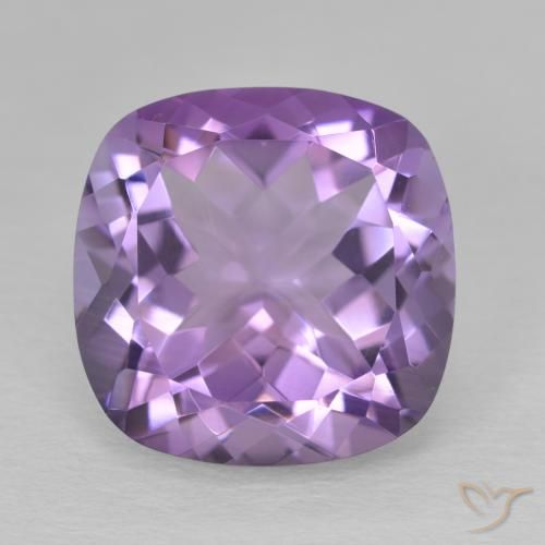 12.31ct Natural Medium Violet Amethyst, Cushion, VVS