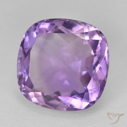 13.19 ct Violet Amethyst Stone, Natural Amethyst in Cushion-Cut Shape for Sale