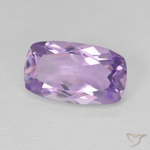 5.56 ct Violet Amethyst Stone, Natural Amethyst in Cushion-Cut Shape for Sale