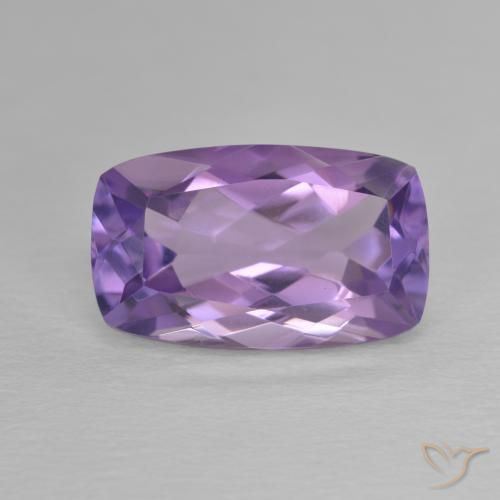 6.12ct Natural Medium Violet Amethyst, Cushion, VVS