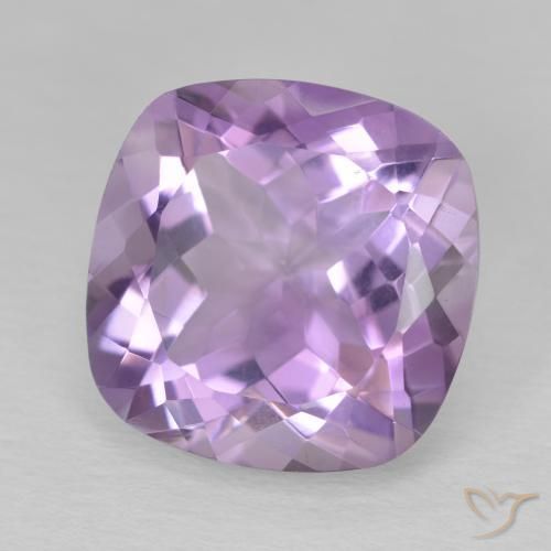 11.54 ct Violet Amethyst Stone, Natural Amethyst in Cushion-Cut Shape for Sale
