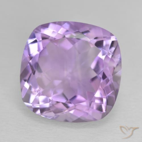 12.80 ct Violet Amethyst Stone, Natural Amethyst in Cushion-Cut Shape for Sale