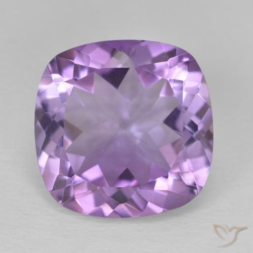 11.90ct Natural Medium Violet Amethyst, Cushion, VVS