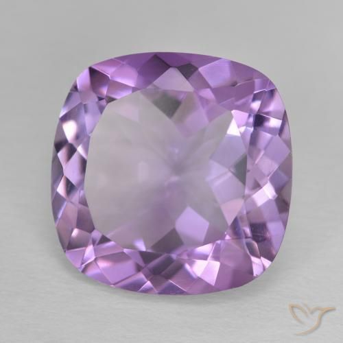 11.90 ct Violet Amethyst Stone, Natural Amethyst in Cushion-Cut Shape for Sale