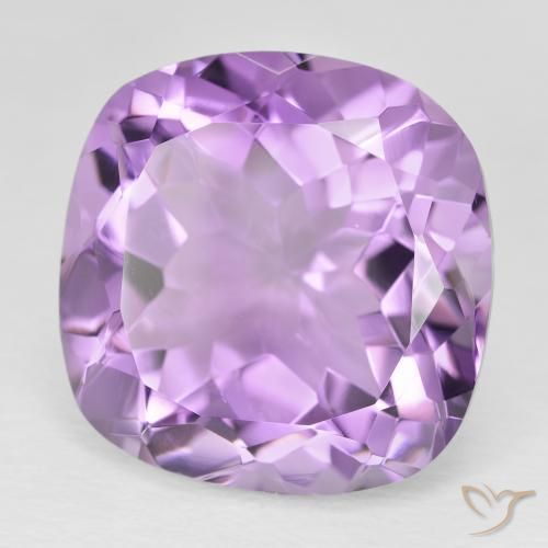 20.07 ct Violet Amethyst Stone, Natural Amethyst in Cushion-Cut Shape for Sale