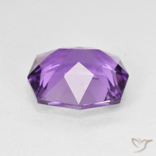 Amethyst Gemstone in 11.5 x 10.7 mm Size for Sale, Amethyst Stone in Medium Purplish Violet Color