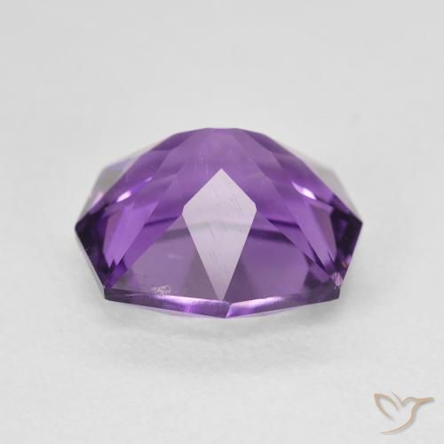 Amethyst Gemstone in 11.5 x 10.9 mm Size for Sale, Amethyst Stone in Medium Violet Color