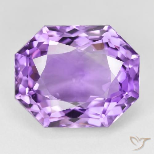 26.45ct Natural Medium Violet Amethyst, Emerald Cut, VS