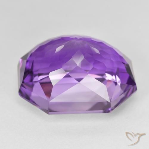 Amethyst Gemstone in 20.3 x 16.6 mm Size for Sale, Amethyst Stone in Medium Violet Color