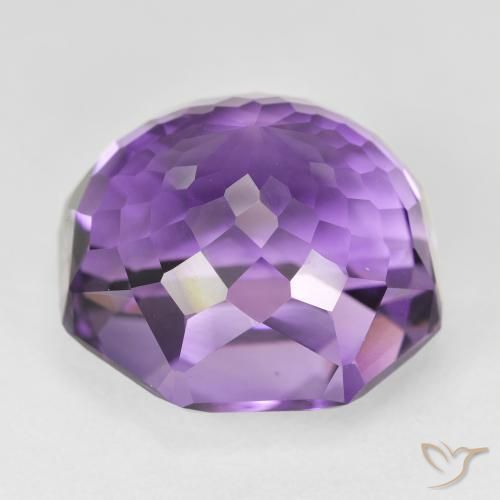 Amethyst Gemstone in 18 x 17.3 mm Size for Sale, Amethyst Stone in Pinkish Violet Color