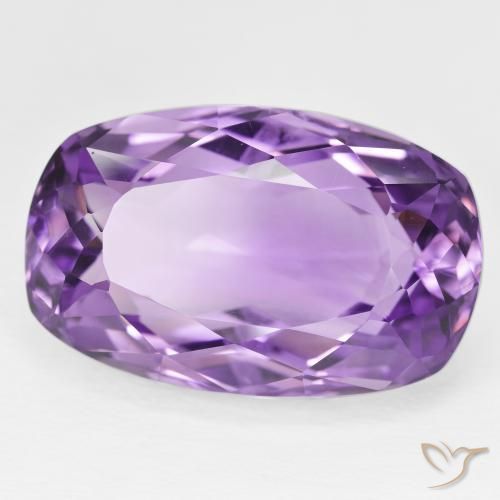 32.52 ct Violet Amethyst Stone, Natural Amethyst in Cushion-Cut Shape for Sale