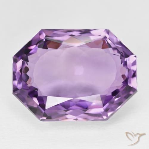 26.72ct Natural Deep Purplish Violet Amethyst, Emerald Cut, VVS