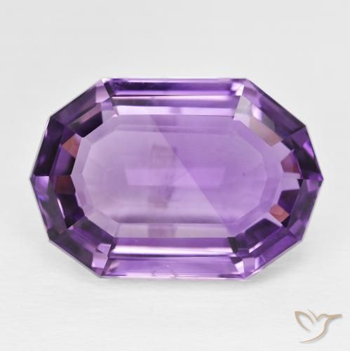 21.14 ct Odd Shaped Amethyst, 20.9 x 14.3 mm From Brazil, Photo A