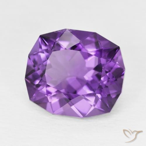 6.08 ct Violet Amethyst Stone, Natural Amethyst in Fancy Cut Shape for Sale