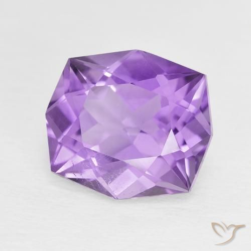 5.14 ct Violet Amethyst Stone, Natural Amethyst in Fancy Cut Shape for Sale