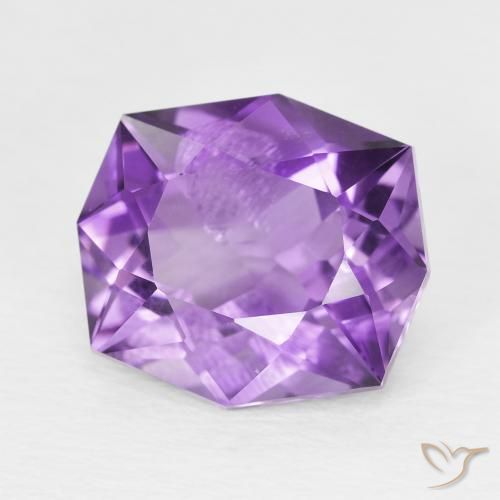 4.78 ct Violet Amethyst Stone, Natural Amethyst in Fancy Cut Shape for Sale