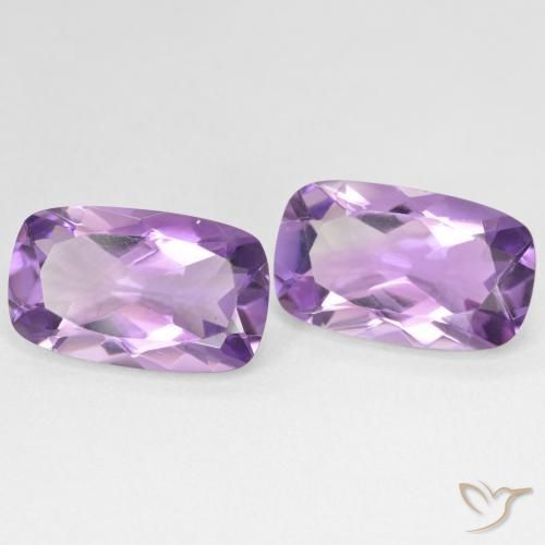 10.79 ctw Violet Amethyst Stones, Natural Amethyst in Cushion-Cut Shape for Sale